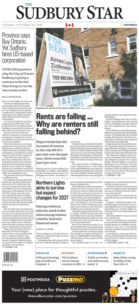 Cover of The Sudbury Star