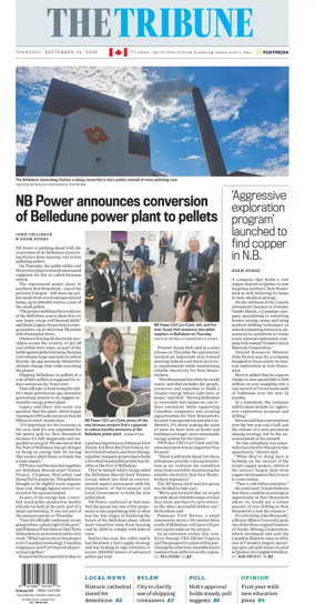 Cover of The Tribune (New Brunswick)