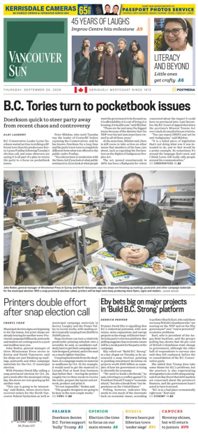 Cover of Vancouver Sun