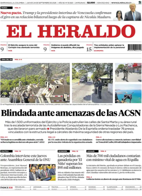 Cover of El Heraldo (Colombia)