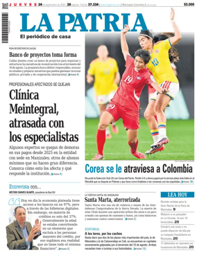 Cover of La Patria (Colombia)