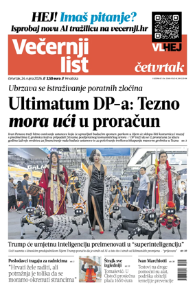 Cover of Vecernji list - Hrvatska