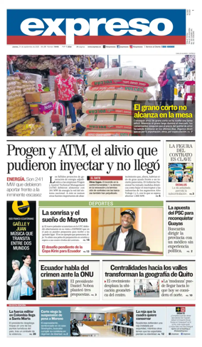 Cover of Diario Expreso