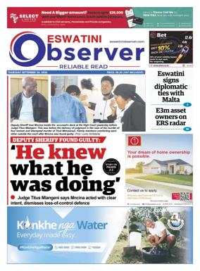Cover of Eswatini Observer