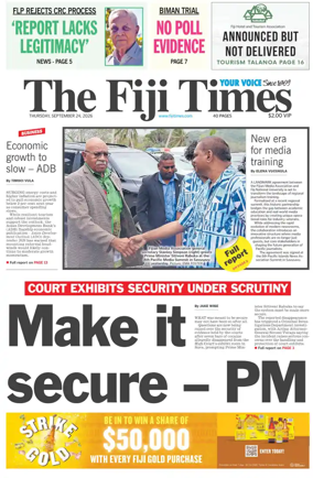 Cover of The Fiji Times