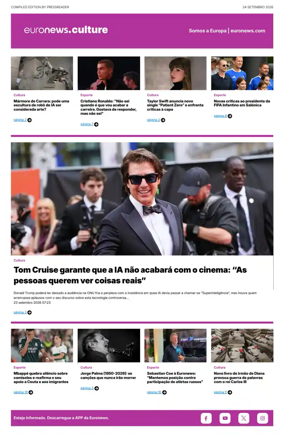 Cover of Euronews Culture and Sport (Portuguese)