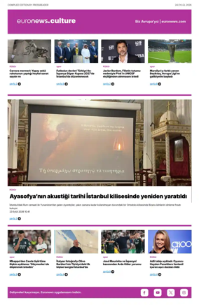 Cover of Euronews Culture and Sport (Turkish) Compiled Edition