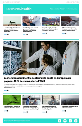 Cover of Euronews Health (French)