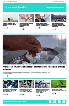 Cover of Euronews Health (Portuguese)