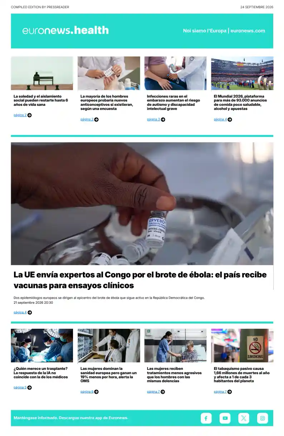 Cover of Euronews Health (Spanish) Compiled Edition