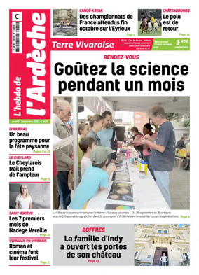 Cover of L'Hebdo de l'Ardeche – edition centre