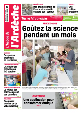 Cover of L'Hebdo de l'Ardeche – edition Nord