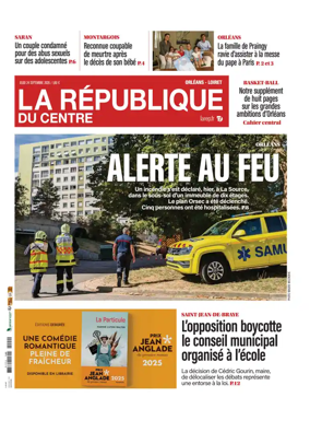 Cover of La Republique du Centre (Orleans - Loiret))