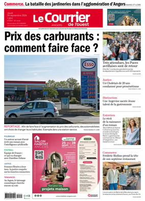 Cover of Le Courrier de l’Ouest (Angers)