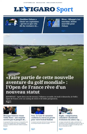 Cover of Le Figaro Sport