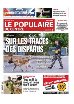 Cover of Le Populaire du Centre (Haute-Vienne)