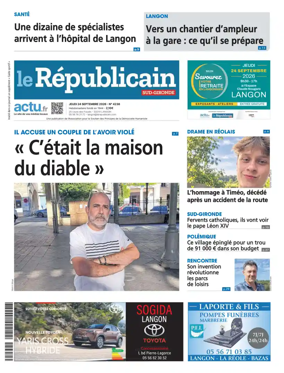 Cover of Le Republicain (Sud-Gironde)