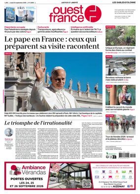 Cover of Ouest France (Les Sables-d'Olonne)