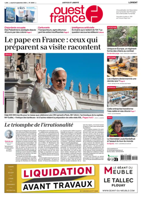 Cover of Ouest France (Lorient)