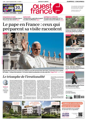 Cover of Ouest-France (Quimperle Concarneau)