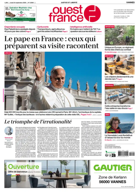 Cover of Ouest France (Vannes)