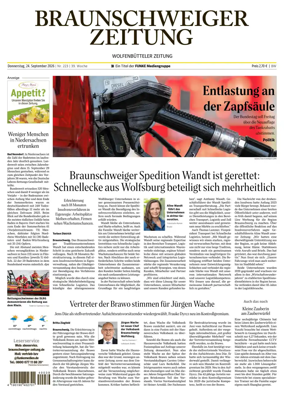 Cover of Braunschweiger Zeitung (Braunschweig)