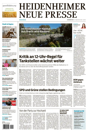 Cover of Heidenheimer Neue Presse