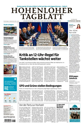 Cover of Hohenloher Tagblatt