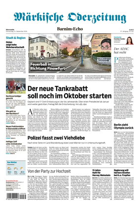 Cover of Markische Oderzeitung Eberswalde