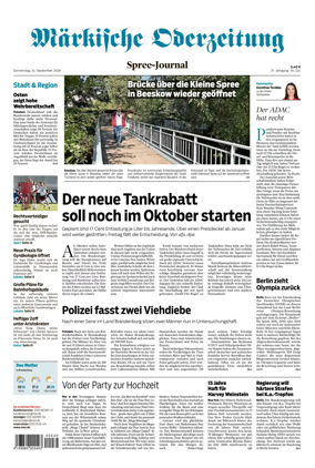 Cover of Markische Oderzeitung Spree-Journal