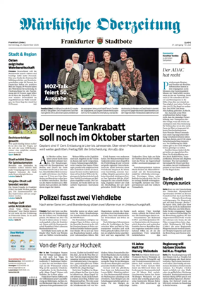 Cover of Markische Oderzeitung Frankfurt (Oder)