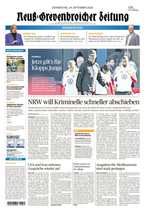 Cover of Neuss-Grevenbroicher Zeitung Neuss