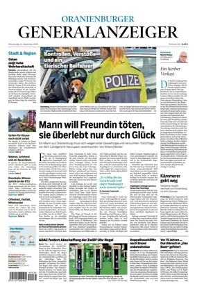 Cover of Oranienburger Generalanzeiger