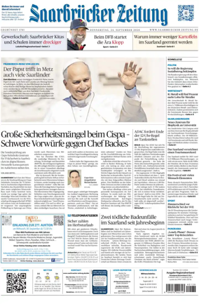Cover of Saarbruecker Zeitung