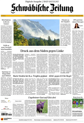 Cover of Schwabische Zeitung (Bad Saulgau)