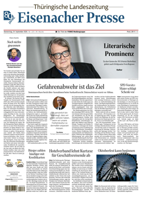 Cover of Thuringische Landeszeitung (Eisenach)