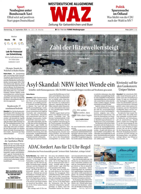 Cover of Westdeutsche Allgemeine Zeitung (Gelsenkirchen)