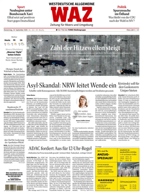 Cover of Westdeutsche Allgemeine Zeitung (Moers)
