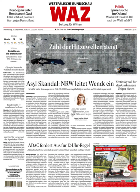 Cover of Westdeutsche Allgemeine Zeitung (Witten)