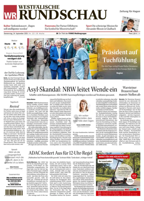 Cover of Westfalische Rundschau (Hagen Hohenlimburg)