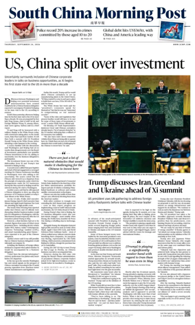 Cover of South China Morning Post