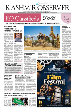 Cover of Kashmir Observer