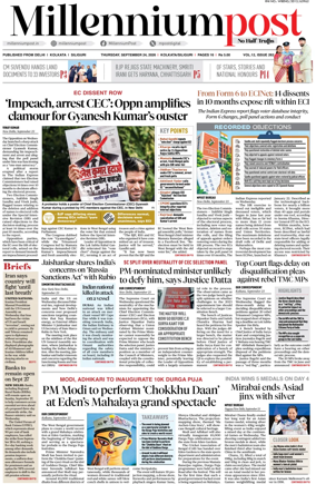 Cover of Millennium Post (Kolkata)