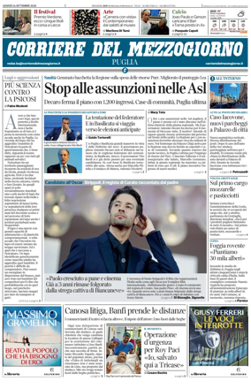 Cover of Corriere del Mezzogiorno (Puglia)