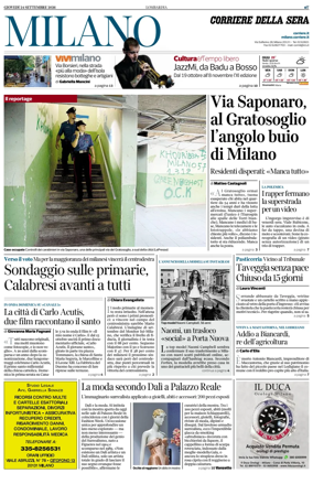 Cover of Corriere della Sera (Milano)