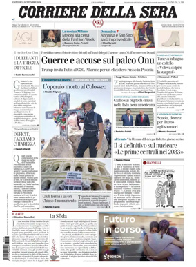 Cover of Corriere della Sera
