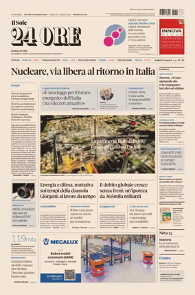 Cover of Il Sole 24 Ore