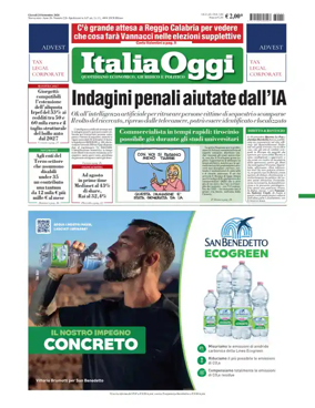 Cover of ItaliaOggi