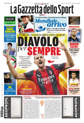 Cover of La Gazzetta dello Sport - Roma