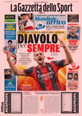 Cover of La Gazzetta dello Sport